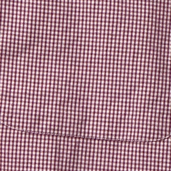 Lands’ End Men’s Size 16-34 red check  button down cotton shirt - Picture 2 of 6